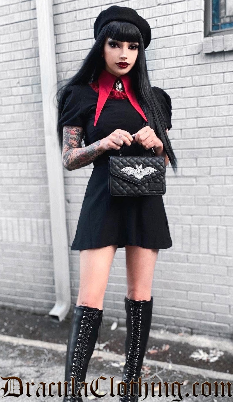 Puff Sleeve Collar Dress DraculaClothing Puff Sleeve Collar Dress DraculaClothing