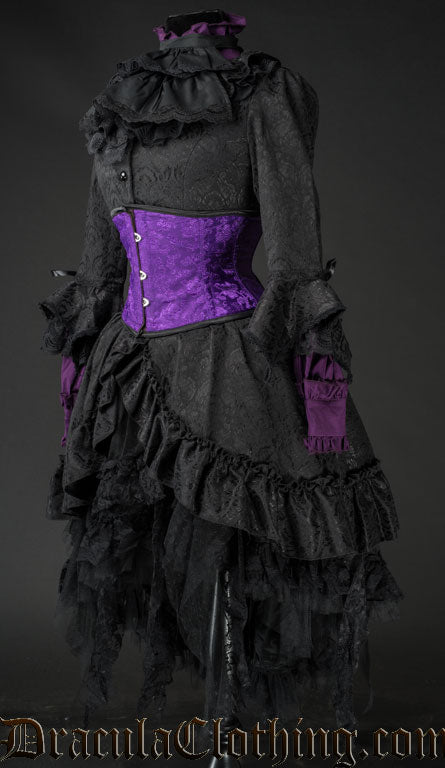 Black Brocade Queen Dress DraculaClothing Black Brocade Queen Dress DraculaClothing