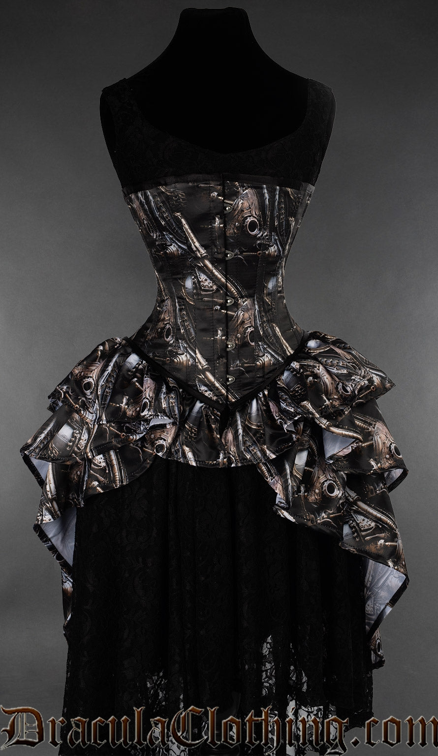 black steampunk corset dress Amazon.com: Kimring Women's Steampunk Victorian Off Shoulder Corset with High Low Skirt Black Small
