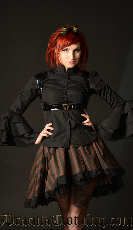 steampunk short dress Women's Asymmetric Steampunk Dress Punk Design