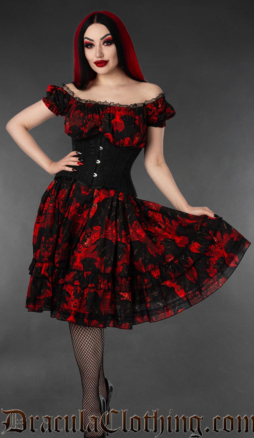 Vampire Bats Gothabilly Dress – DraculaClothing Vampire Bats Gothabilly Dress – DraculaClothing