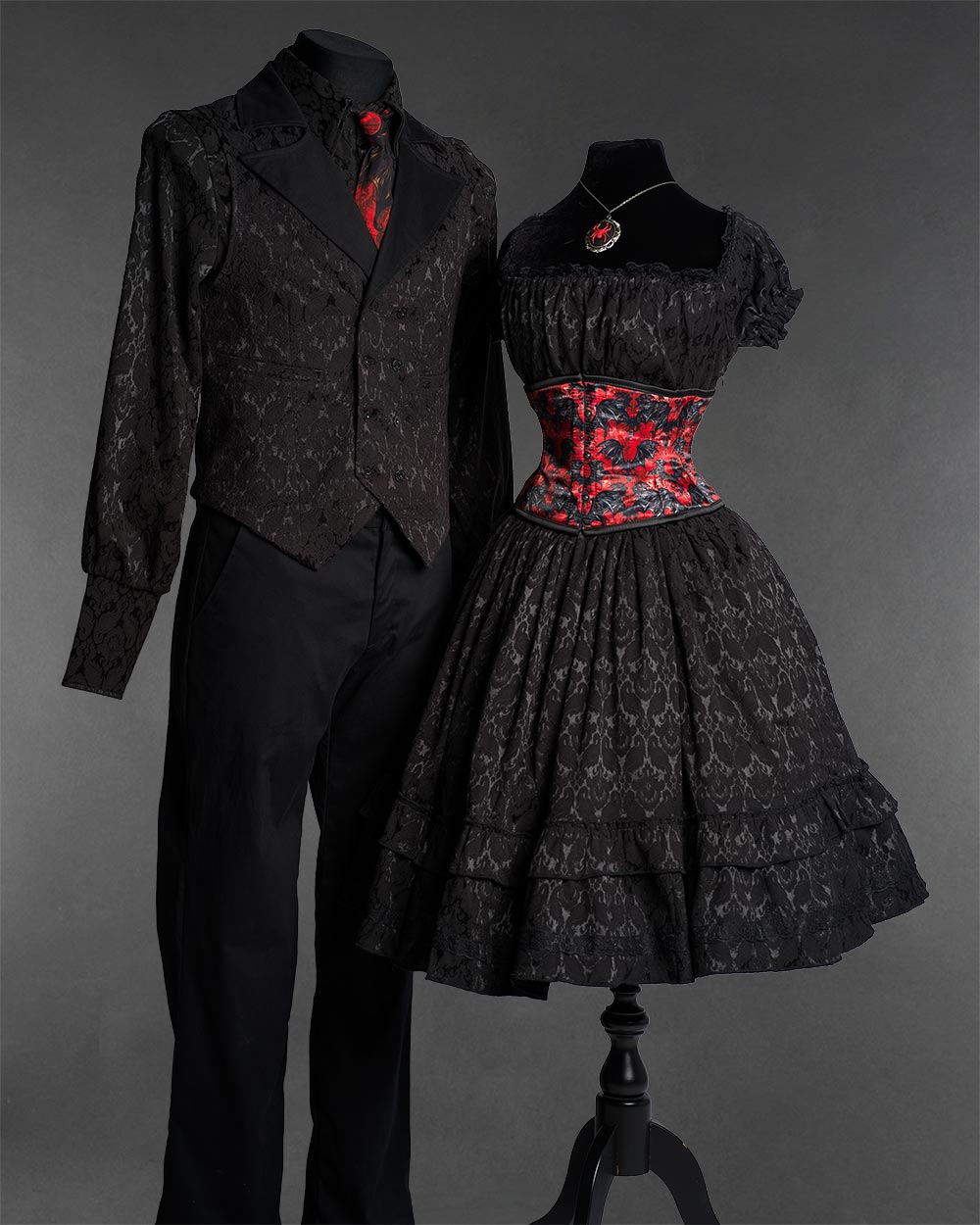 Gothic Prom Couple Outfit