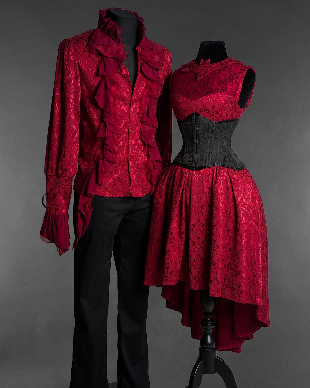 Red Brocade Vampire Outfit
