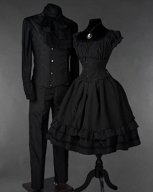 Pinstripe Couple Outfit