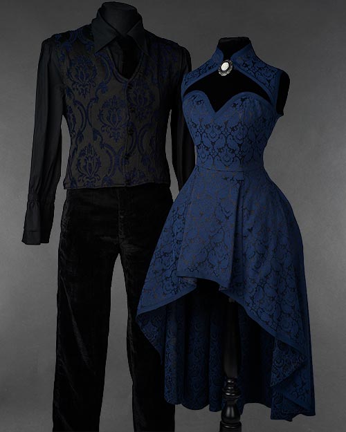 Couple Outfit For A Blue Themed Wedding