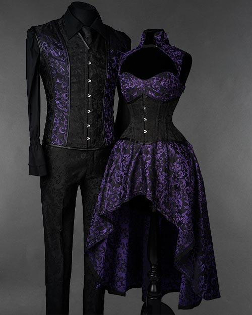 Gothic Elegance in Matching Brocade