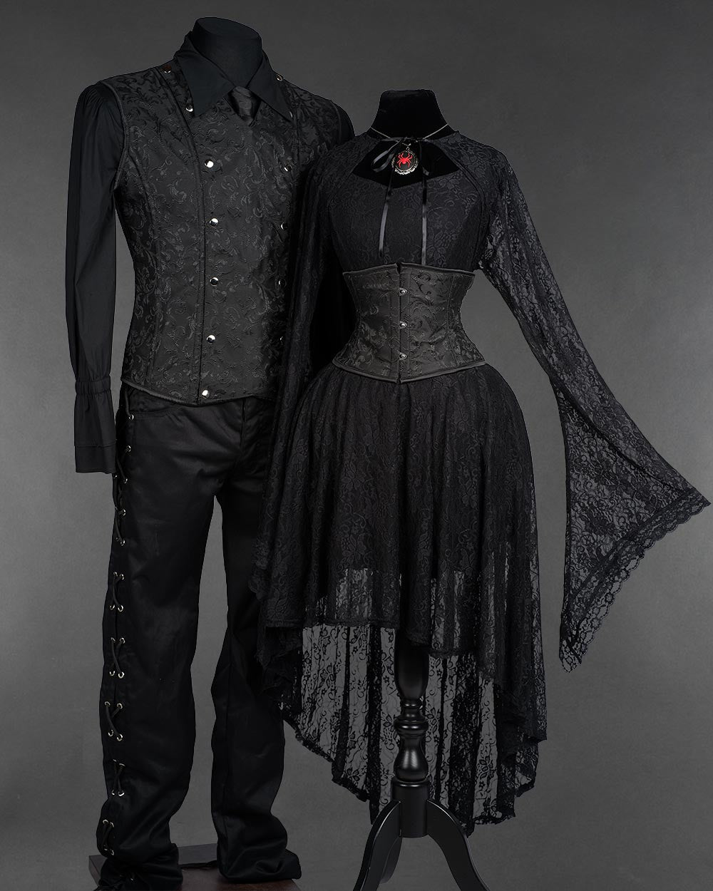 Lace and Brocade Couple Outfit