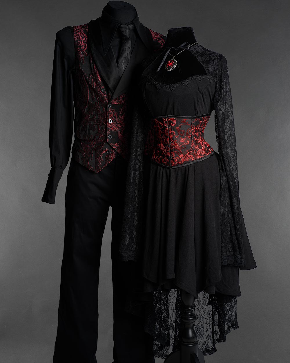 Outfit Inspired by Morticia and Gomez Addams DraculaClothing Outfit Inspired by Morticia and Gomez Addams DraculaClothing