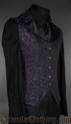 Amethyst Satin Lapel Corset Vest