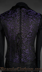 Amethyst Satin Lapel Corset Vest