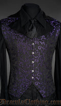Amethyst Satin Lapel Corset Vest