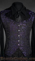 Amethyst Satin Lapel Corset Vest