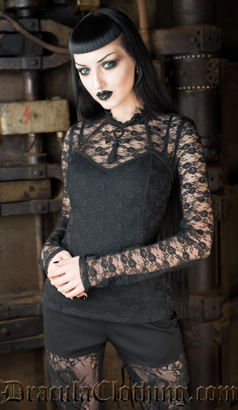 Ankh Lace Blouse DraculaClothing Ankh Lace Blouse DraculaClothing