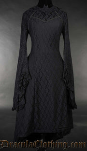 Bat Trumpet Sleeve Dress