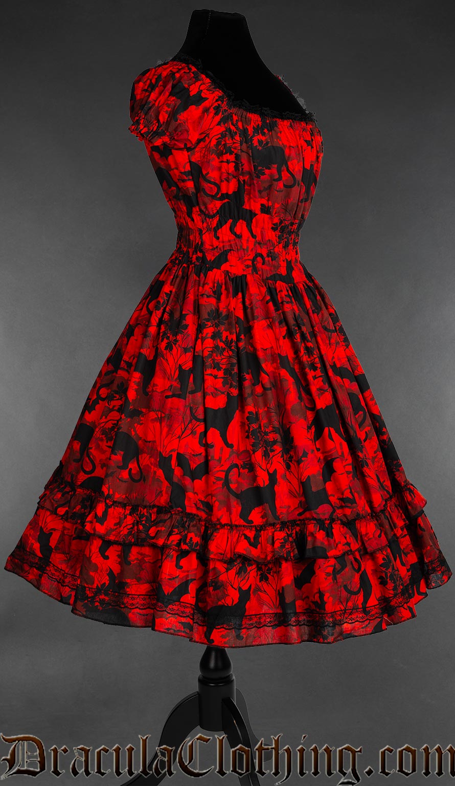 Bats And Cats Gothabilly Dress