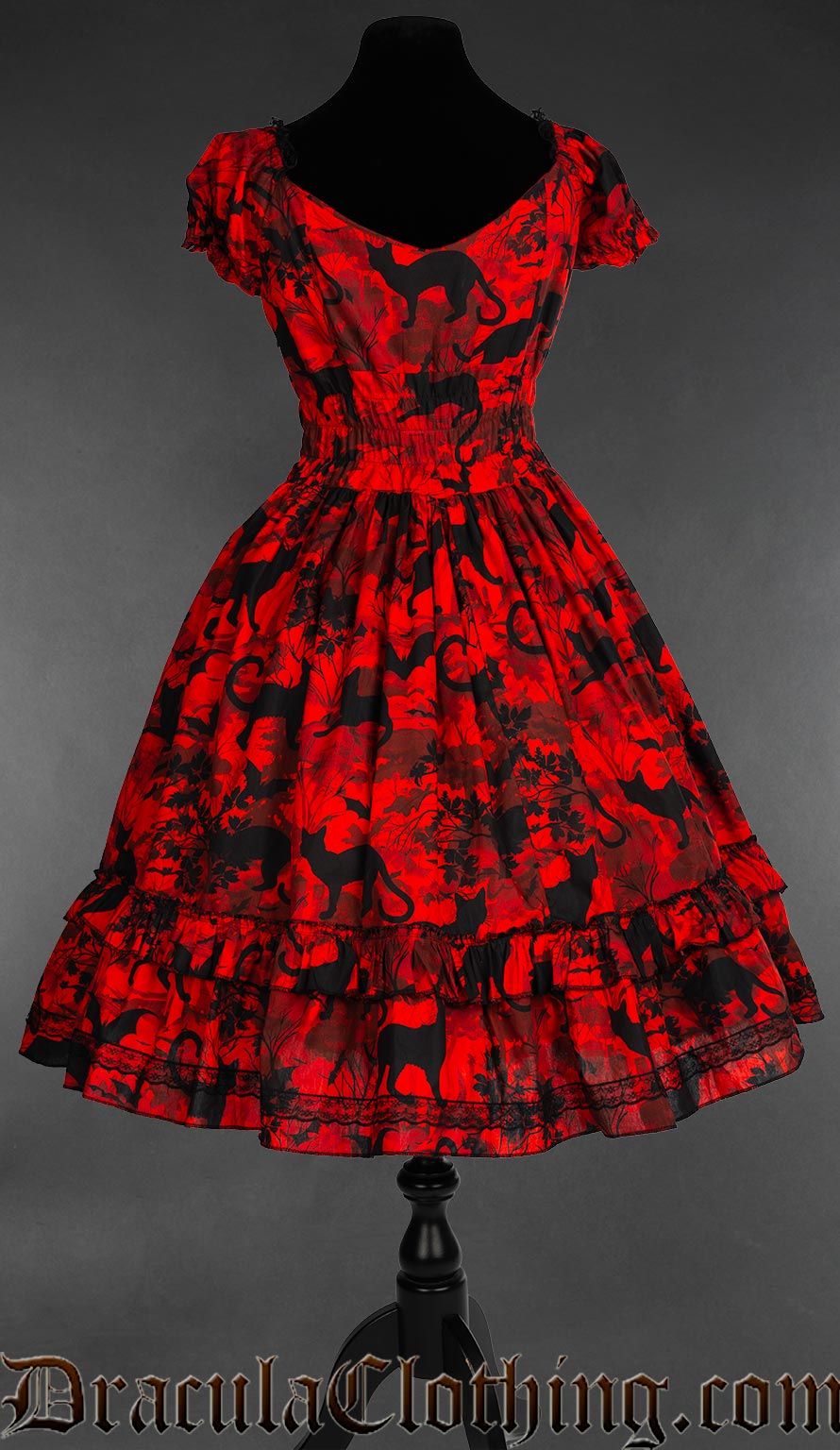 Bats And Cats Gothabilly Dress