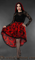 Bats And Cats High Low Skirt