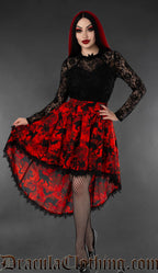Bats And Cats High Low Skirt