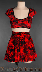 Bats And Cats Velvet Short Skirt