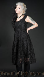 Black Art Deco Dress