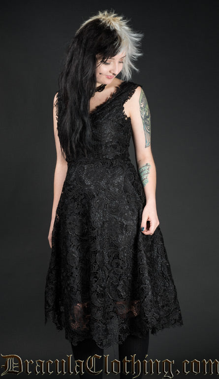 Black Art Deco Dress