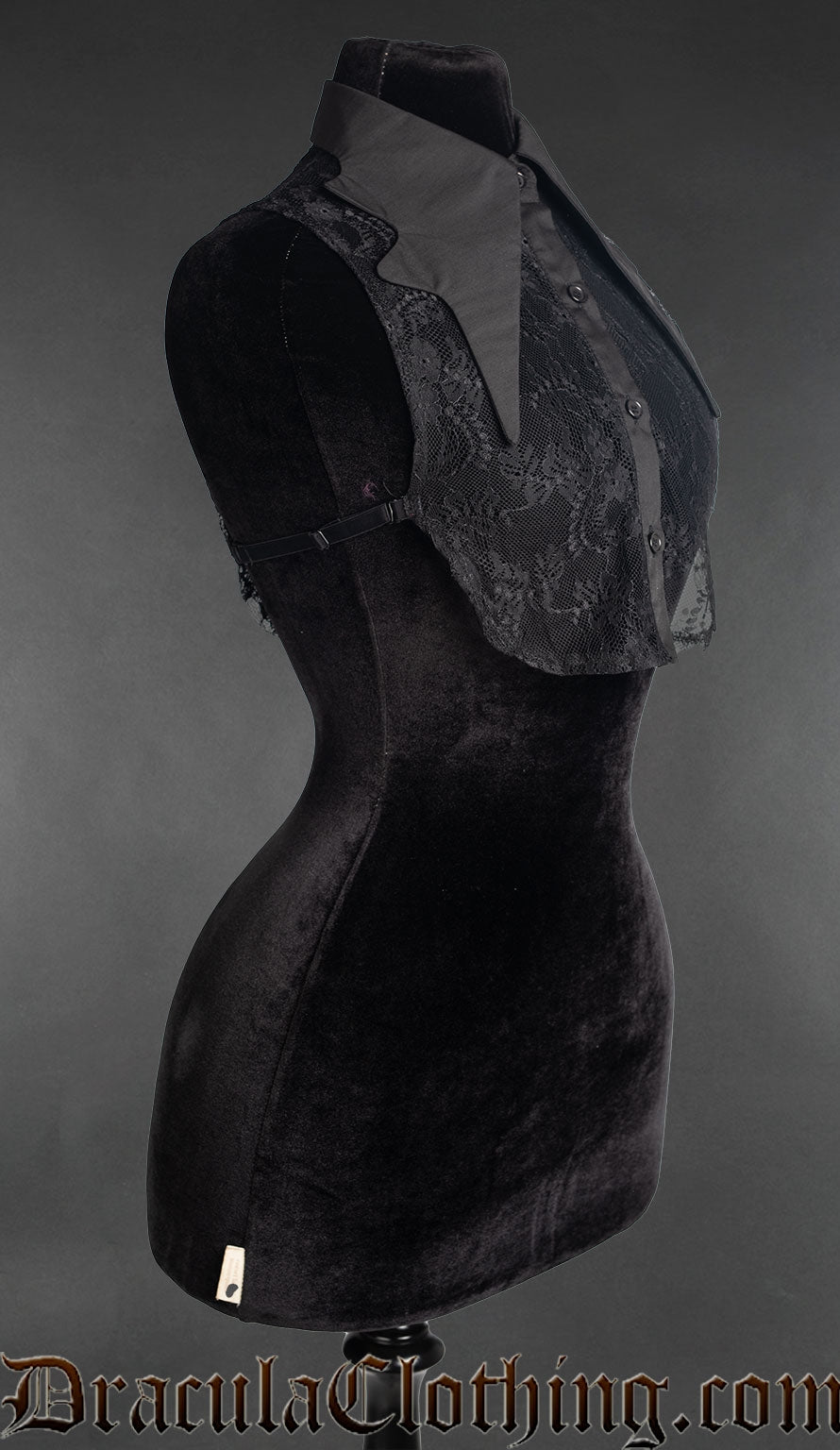 Black Bat Lapel Collar