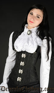 Black Brocade Apocalyptic Clasp Corset