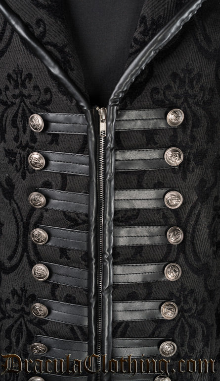 Black Brocade Captain Coat