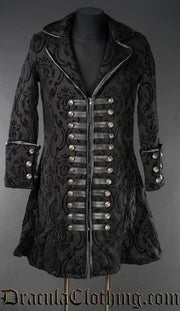 Black Brocade Captain Coat