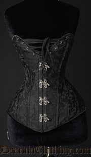 Black Brocade Cleavage Clasp Corset