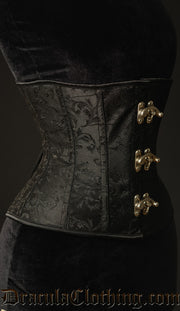 Black Brocade Clasp Corset