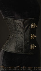 Black Brocade Clasp Corset