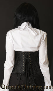 Black Brocade Clasp Corset