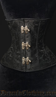 Black Brocade Clasp Corset