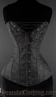 Black Brocade Cleavage Corset