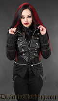 Black Brocade Dieselpunk Jacket