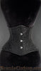 Black Brocade Double Boned Waist Cincher