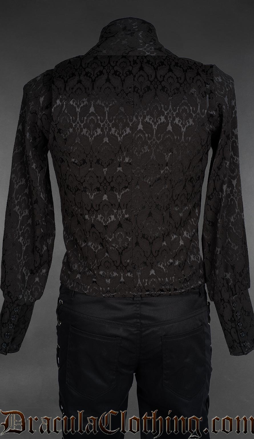 Black Brocade Dracula Waistcoat