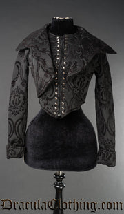 Black Brocade Evil Queen Jacket