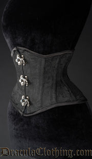 Black Brocade Extreme Waist Clasp Cincher