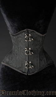 Black Brocade Extreme Waist Clasp Cincher