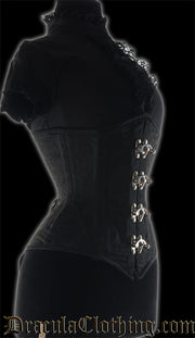 Black Brocade Extreme Waist Clasp Corset