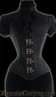 Black Brocade Extreme Waist Clasp Corset