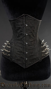 Black Brocade Extreme Waist Spike Corset