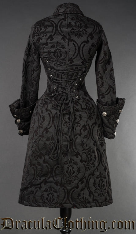 Black Brocade Female Admiral Coat