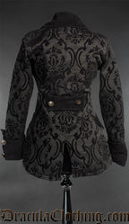 Black Brocade Female Pirate Jacket