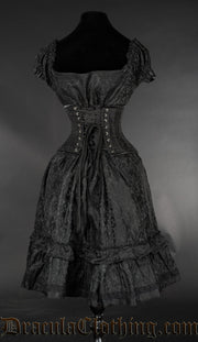 Black Brocade Gothabilly Dress