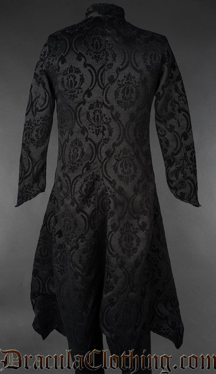Black Brocade Gothic Military Coat