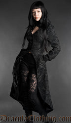 Black Brocade Gothic Victorian Tailcoat