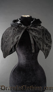 Black Brocade Hood